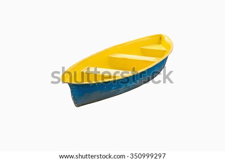 rowboat isolated on white background.