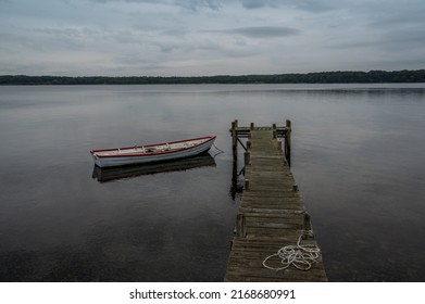 Rowboat At Jetty On Mariager Fjord