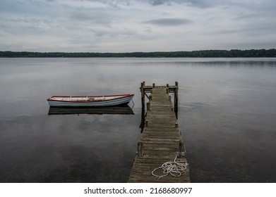 Rowboat At Jetty On Mariager Fjord