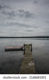 Rowboat At Jetty On Mariager Fjord