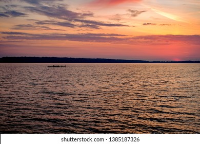 Rowers Heading Home Just After Sundown.