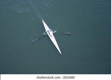 Rowing along the Potomac