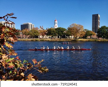 Rowing on the Charles River in Cambridge MA
