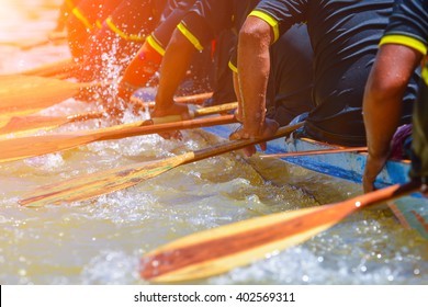 rowing team race and color tone effect - Shutterstock ID 402569311