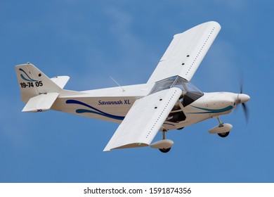 Rowland Flat, Australia - April 14, 2013: ICP MXP-740 Savannah XL High Wing Short Takeoff And Landing Aircraft.