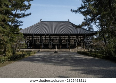 The rows of columns of the Kondo, the finest surviving example of Tenpyo-era architecture.