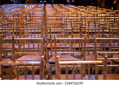 Rows Of Empty Ballroom Chairs