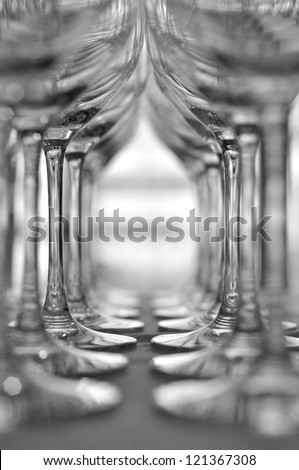 Similar – Image, Stock Photo Many wine glasses on a white tablecloth with shadows