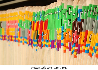 Rows of files in a medical office