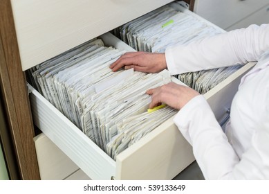 Rows Of Files In A Medical Office