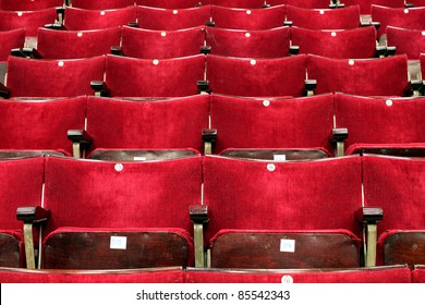 Rows Of Rich And Comfortable Theater Chairs