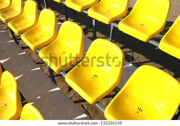 Rows Yellow Stadium Seats Stock Photo 132226139 | Shutterstock