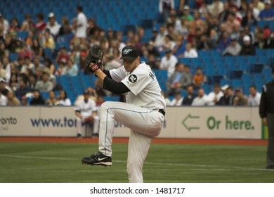 Roy Halladay Pitching At Rogers Centre In Toronto