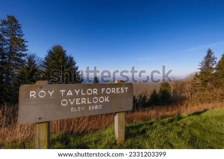 Roy Taylor Forest Overlook along the Blue Ridge Parkway in North Carolina