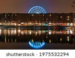 Royal Albert Dock with historical buildings in England, United Kingdom.