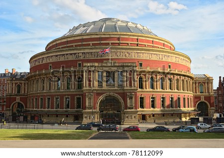 Royal Albert Hall, London, England, UK, in late afternoon daylight