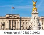 Royal Buckingham palace and Victoria memorial in London, UK