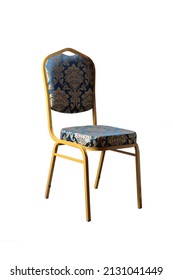 Royal Chair On A Bronze-colored Metal Base With An Upholstered Back And Seat