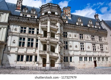 The Royal Chateau De Blois. Spiral Staircase In The Francis I Wing