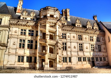 The Royal Chateau De Blois. Spiral Staircase In The Francis I Wing. Loire Valley, France.