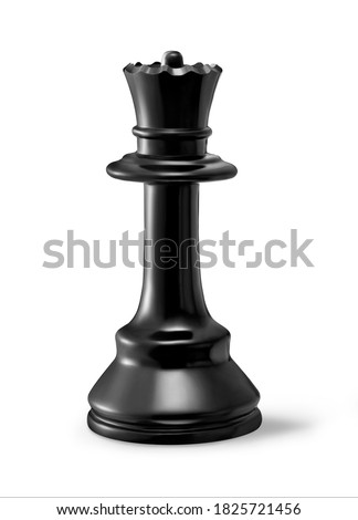 royal Chess queen black image isolated on white background