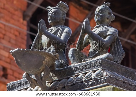 Royal couple, Bandipur, Nepal 商業照片 © 