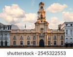 The Royal Court Palace (Palacio de la Real Audiencia), located in Plaza de Armas, Santiago, Chile. The building dates back to 1808 and has housed the National History Museum of Chile since 1982.