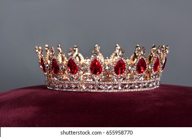 Royal Crown Red Gems Ruby Garnet Stock Photo Edit Now