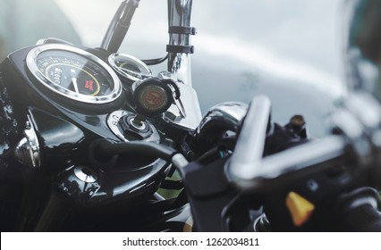 Royal Enfield Motorcycle Close Up