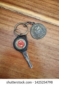 A Royal Enfield Motorcycle Key.