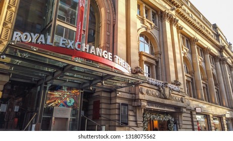 Royal Exchange Theatre In Manchester - MANCHESTER / ENGLAND - JANUARY 1, 2019