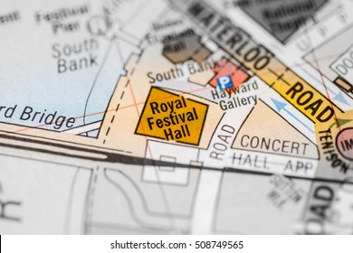 Royal Festival Hall. London, UK Map.