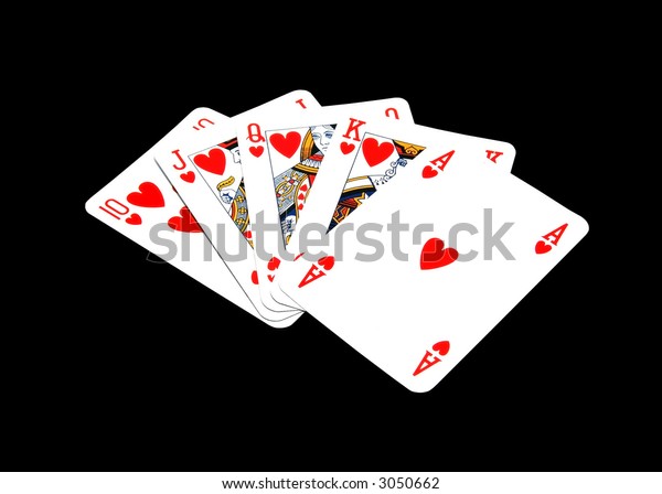 Royal Flush Black Background Work Phat Stock Photo 3050662 | Shutterstock