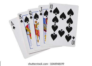 Royal Flush Spades Poker Cards