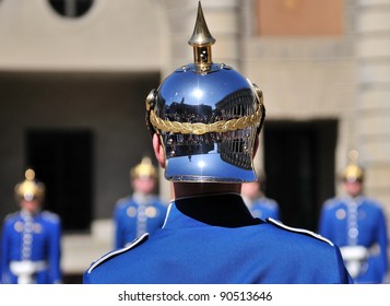 The Royal Guards - Changing Of The Guards At The Royal Castle In Stockholm, Sweden