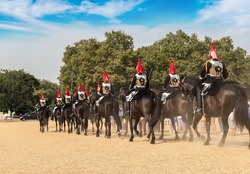 Royal Guards Parade At The Admiralty House In London, England, United Kingdom