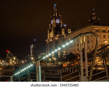 The Royal Liver Building At Night.
