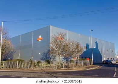 Royal Mail Delivery Office In A Large Steel Clad Building With No Windows On South End, Boston Lincs. UK Jan 2022