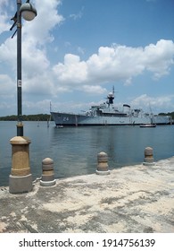 Royal Malaysian Navy Owned Ship In Teluk Batik, Perak Malaysia.