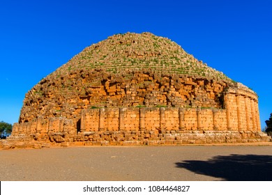 The Royal Mausoleum of Mauretania, the tomb of the Berber King Juba II and Queen Cleopatra Selene II, Tipaza Province, Algeria.