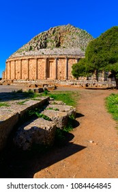 The Royal Mausoleum Of Mauretania, The Tomb Of The Berber King Juba II And Queen Cleopatra Selene II, Tipaza Province, Algeria.