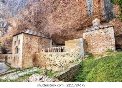 The Royal Monastery Of San Juan De La Peña Located In Botaya, Southwest Of Jaca, Huesca, Aragon, Spain, Was The Most Important Monastery In Aragon In The High Middle Ages. 