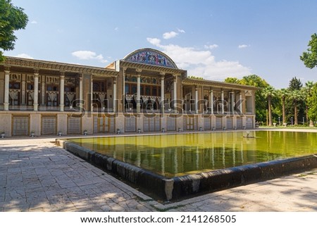 Royal Palace in Afif-Abad (Gulshan) garden in Shiraz, Iran