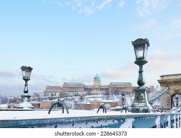 Royal Palace  In Budapest At Winter Day, Hungary