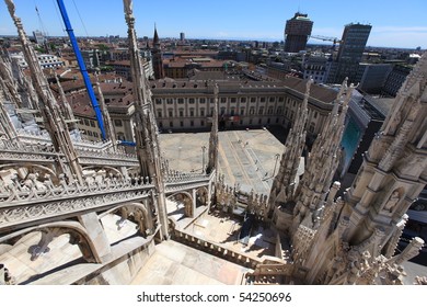 Royal Palace From Duomo Roof, Milan