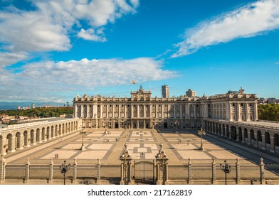 Royal Palace In  Madrid Spain