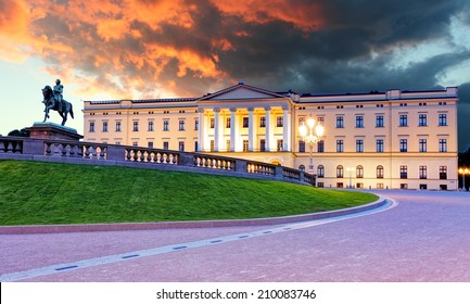 Royal Palace In Oslo, Norway