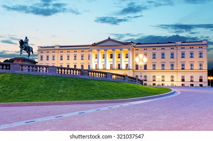 Royal Palace In Oslo, Norway