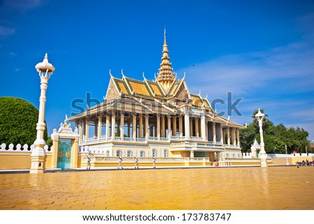 The Royal palace in  Phnom Penh, Cambodia.