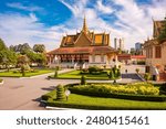 Royal palace in Phnom Penh city in Cambodia